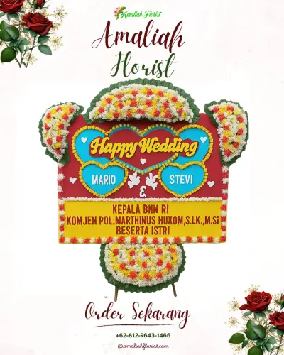 Karangan Papan Bunga Pernikahan di Winangun Dua
